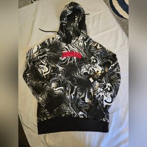 NWT Navy Yard Men's Trippy Black and White M Hoodie
